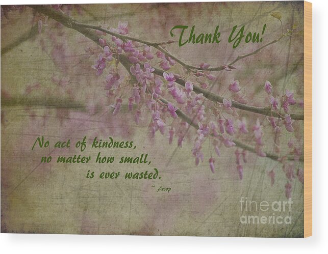 Note Card Wood Print featuring the photograph Kindness by Arlene Carmel