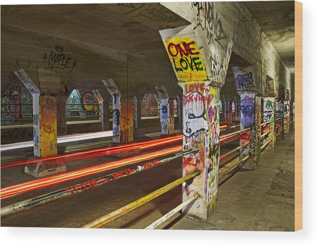 Atlanta Wood Print featuring the photograph Krogg Street Tunnel by Steven Michael