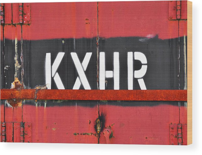 Sharon Wood Print featuring the photograph KXHR Train Car by Sharon Popek