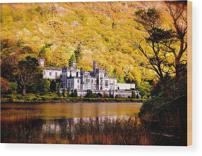 Irish Castle Wood Print featuring the photograph Kylemore Abbey by HweeYen Ong