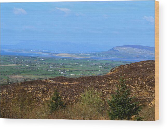 County Sligo Wood Print featuring the photograph Ladies Brae Mountains by Lisa Blake