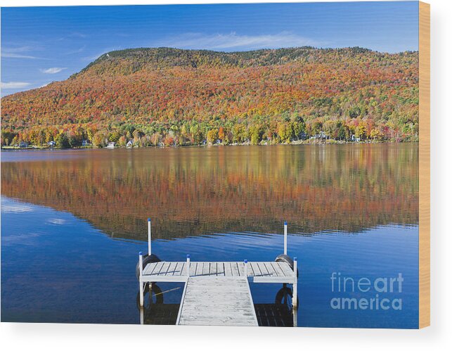 Fall Wood Print featuring the photograph Lake Elmore Autumn by Alan L Graham