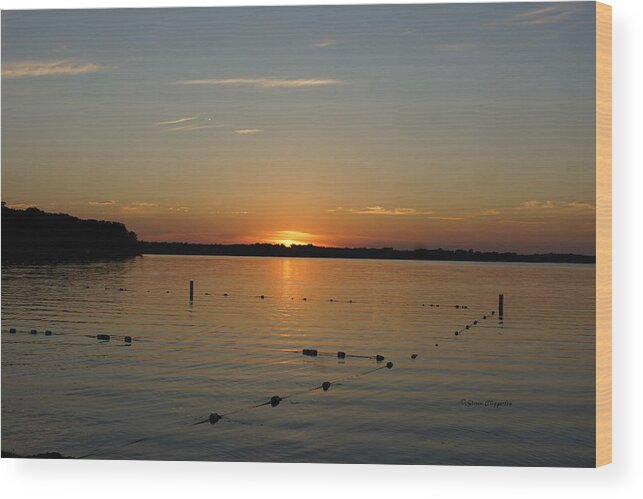 Sunset Wood Print featuring the photograph Lake Le Homme Dieu Sunset by Steven Clipperton