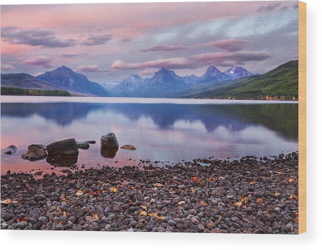 Montana Wood Print featuring the photograph Lake McDonald by Alex Mironyuk