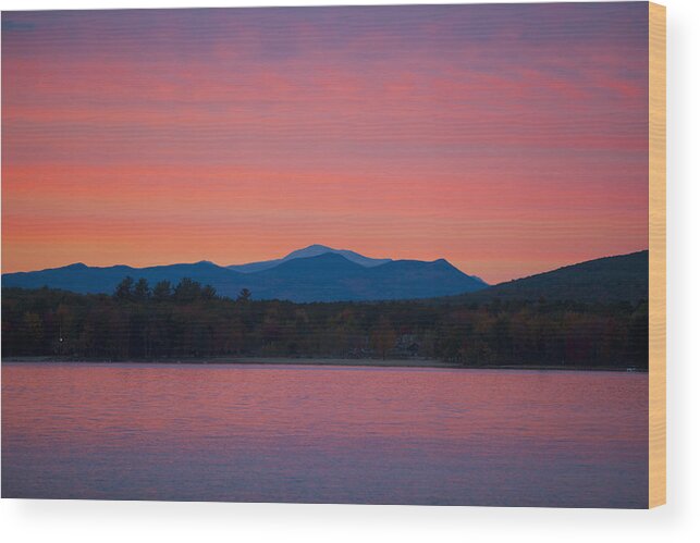 Lake Wood Print featuring the photograph Lakeside Sunset by Larry Landolfi