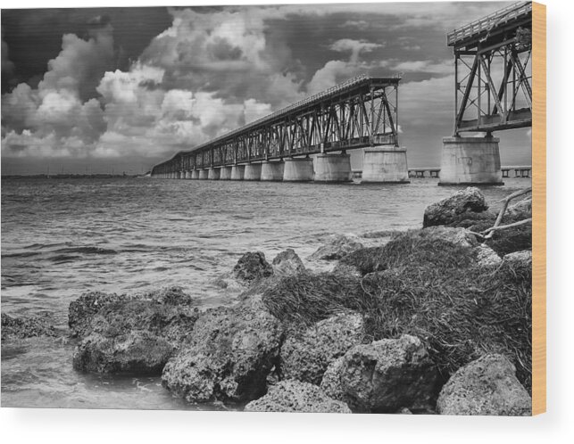 Bahia Honda Bridge Wood Print featuring the photograph Leap of Faith by Raul Rodriguez