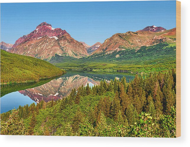 Landscape Wood Print featuring the photograph Leaving Glacier Park by Renee Sullivan