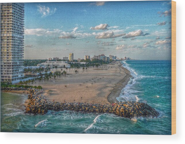 Port Everglades Wood Print featuring the photograph Leaving Port Everglades by Hanny Heim