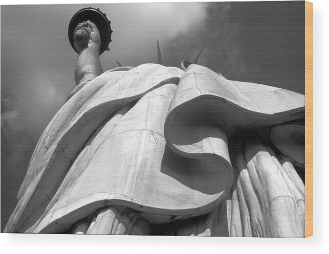 Statue Of Liberty Wood Print featuring the photograph Liberty's Gown by Keith Marsh
