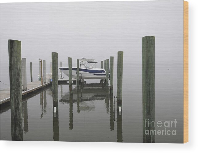 Fog Wood Print featuring the photograph Lifted up into the Fog by Dale Powell