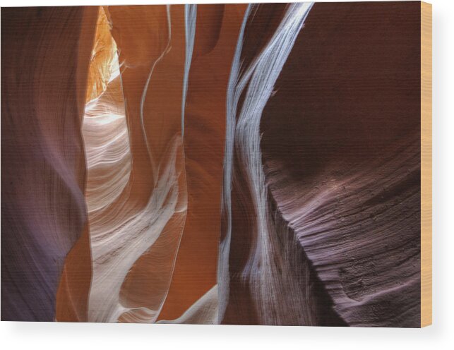 Canyon Wood Print featuring the photograph Light at the End of the Tunnel by Darlene Bushue