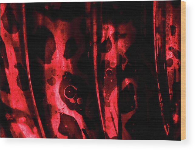 Bristol Wood Print featuring the photograph Light Refracted Through A Red Glass by Rachel Husband