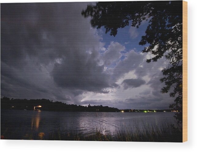 Camelot Wood Print featuring the photograph Lightning lighting 2 by Gary Eason