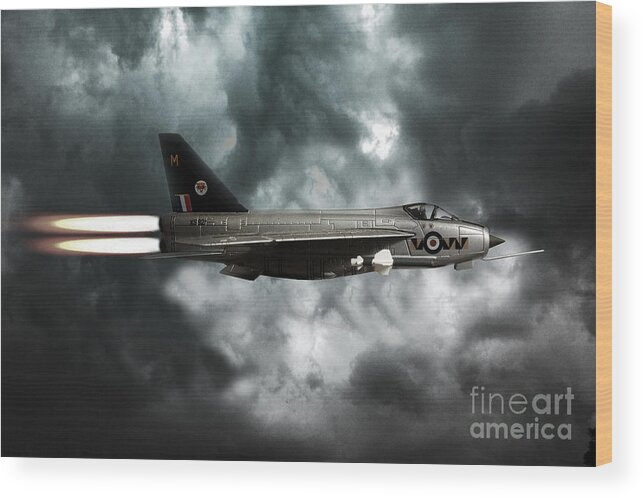 Raf Lightning Wood Print featuring the digital art Lightning Storm by Airpower Art