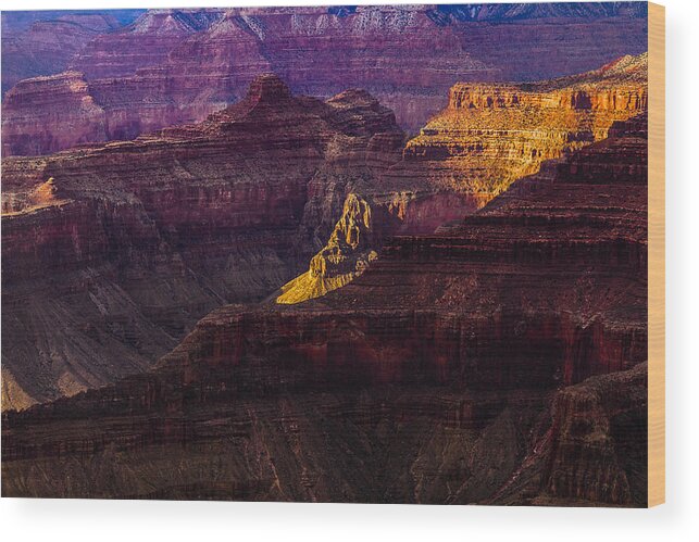 Arizona Wood Print featuring the photograph Lightplay on Rock by Ed Gleichman