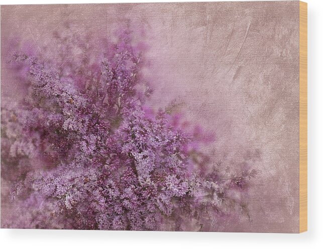 Abstract Wood Print featuring the digital art Lilac Splash by Svetlana Sewell