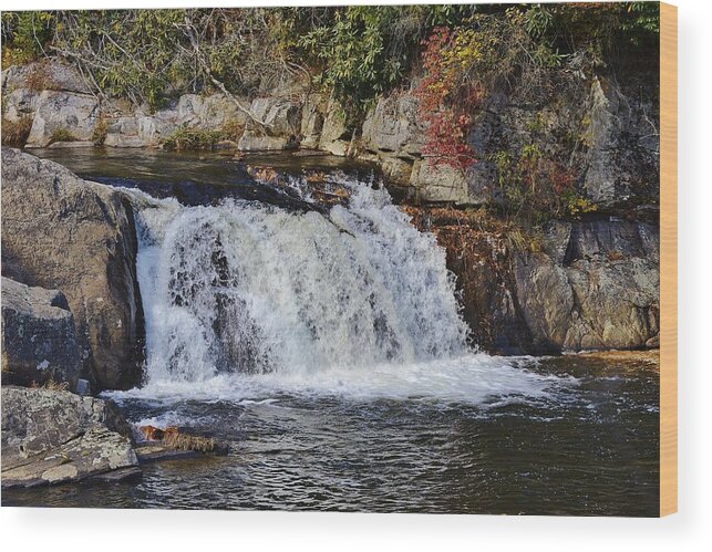 Nature Wood Print featuring the photograph Linville Falls by Bill Hosford