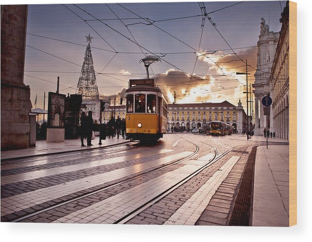 Lisbon Wood Print featuring the photograph Lisbon light by Jorge Maia