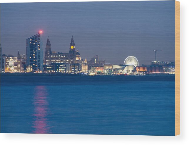 3 Graces Wood Print featuring the photograph Liverpool Waterfront by Spikey Mouse Photography