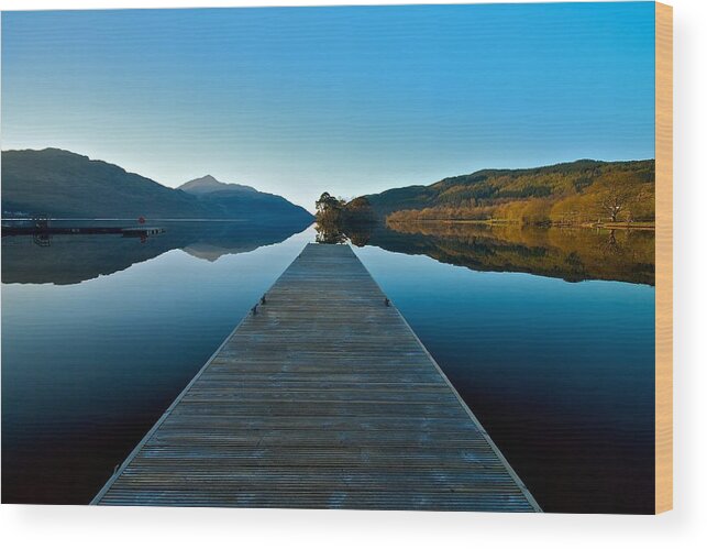 Loch Wood Print featuring the photograph Loch Lomond in The Morning by Stephen Taylor
