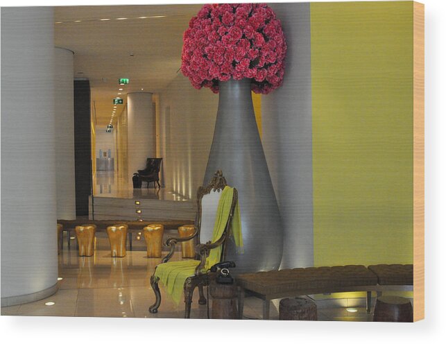 London Wood Print featuring the photograph London Hotel Lobby by Diane Lent