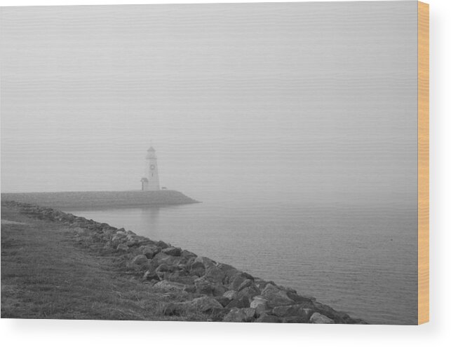 Fog Wood Print featuring the photograph Long Walk by Jim Norwood