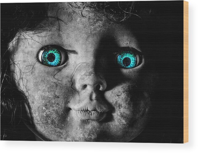 Creepy Dolls Wood Print featuring the photograph Looking at You Kid by JC Findley