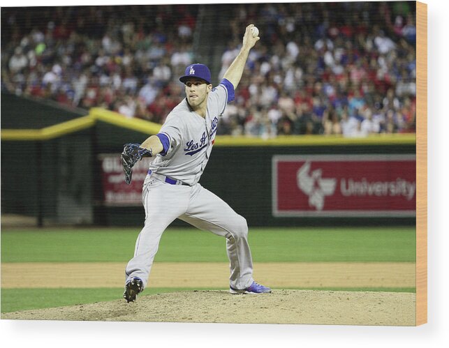 American League Baseball Wood Print featuring the photograph Los Angeles Dodgers V Arizona by Jason Wise