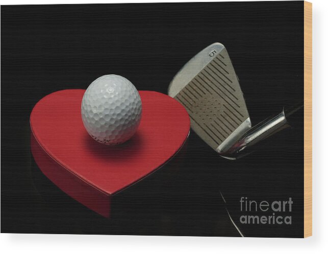Golf Ball Wood Print featuring the photograph Love of golf by Linda Matlow
