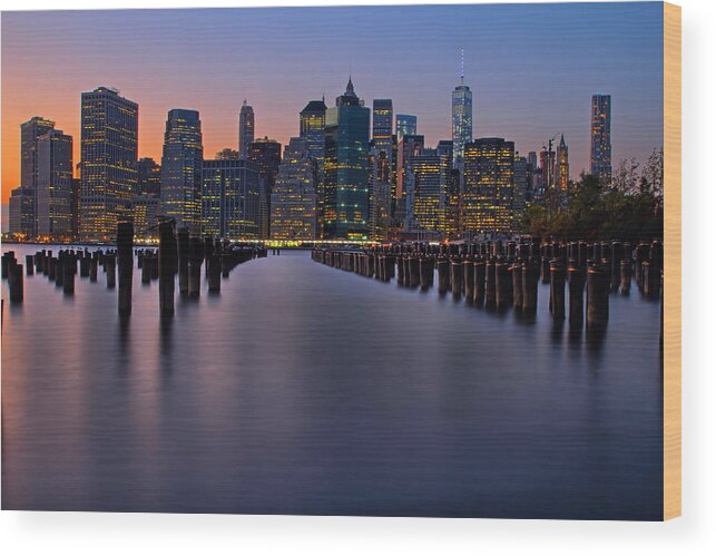 New York City Wood Print featuring the photograph Lower Manhattan by Andrea Galiffi