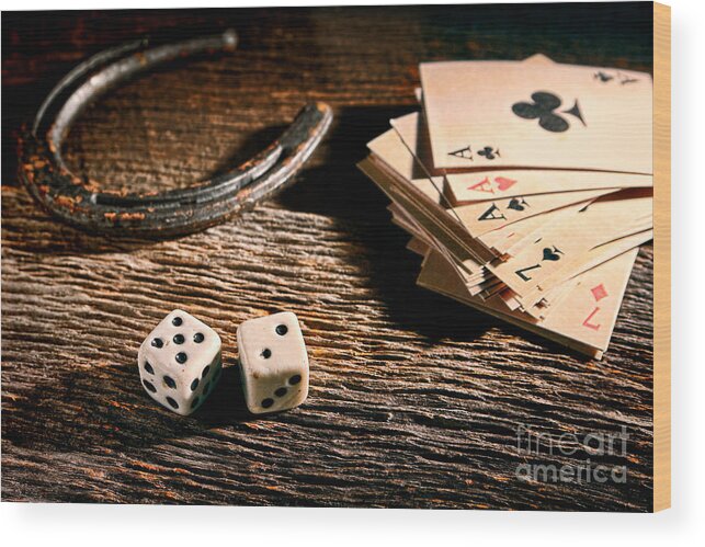 Craps Wood Print featuring the photograph Lucky by Olivier Le Queinec