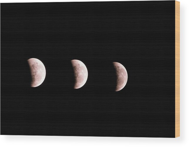 Moon Wood Print featuring the photograph Lunar Phases by Matt Swinden