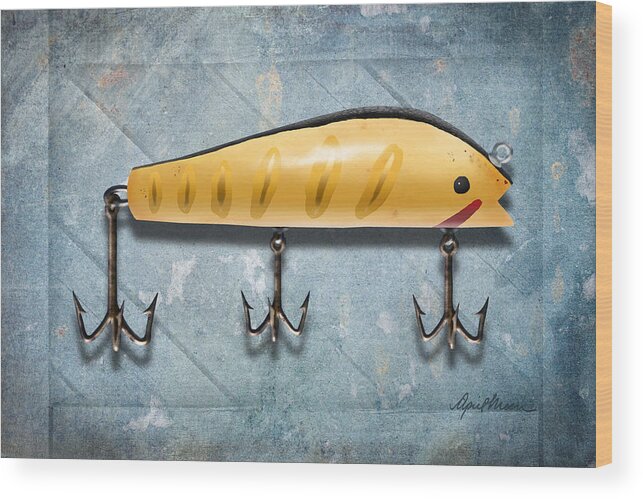 Lure Wood Print featuring the digital art Lure III by April Moen