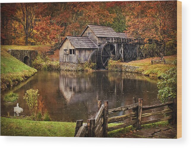 Mill Wood Print featuring the photograph Mabry Mill by Priscilla Burgers