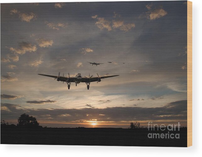 Avro Wood Print featuring the digital art Made it Home by Airpower Art