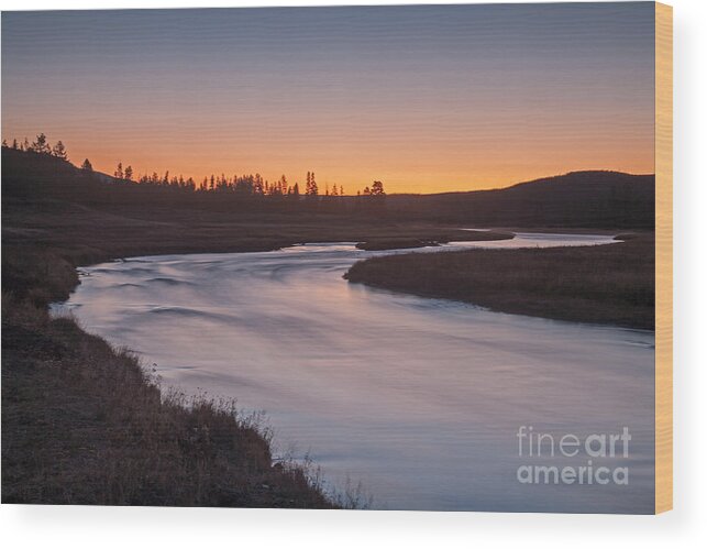 Autumn Wood Print featuring the photograph Madison River in Yellowstone National Park by Fred Stearns