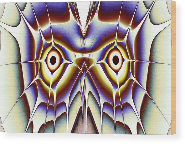 Computer Wood Print featuring the digital art Magic Owl by Anastasiya Malakhova
