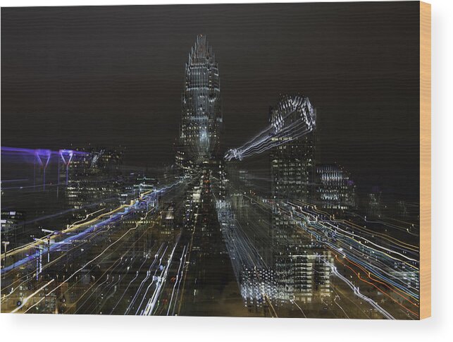 Charlotte Skyline Wood Print featuring the photograph Magical Charlote by Donald Brown