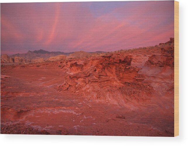 Landscape Wood Print featuring the photograph Magical Sunset At Little Finland by Steve Wolfe