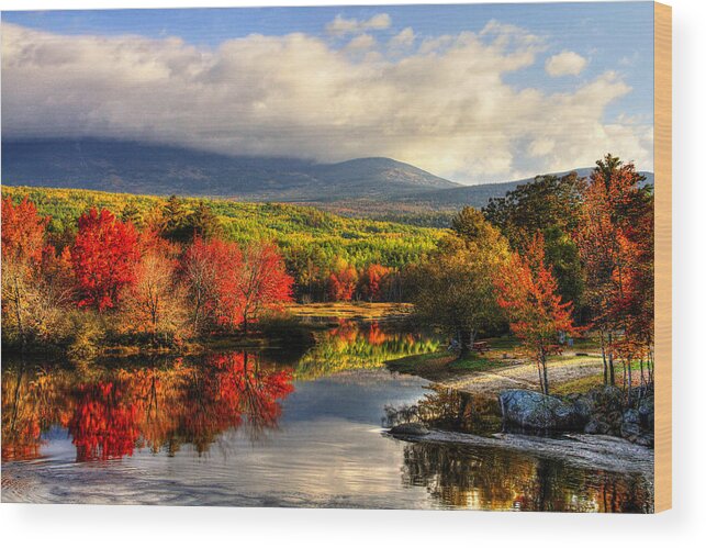 Millinocket Maine Wood Print featuring the digital art Maine's Beauty by Sharon Batdorf