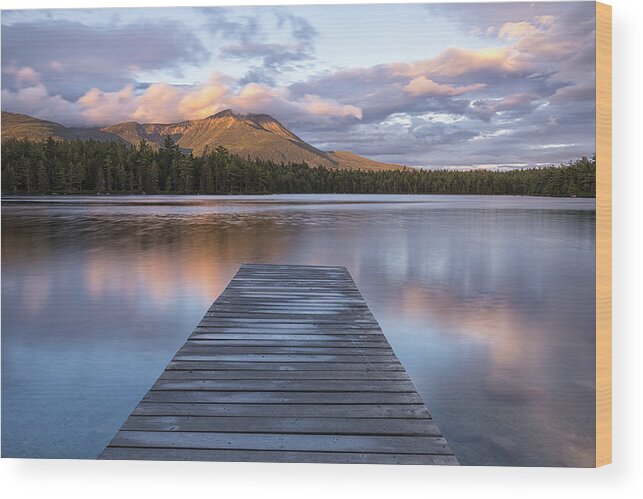 Maine Wood Print featuring the photograph Majestic Mountain by Patrick Downey