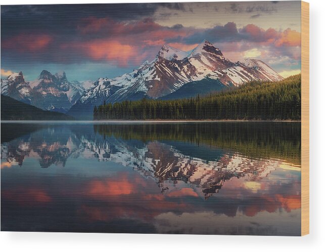 Canada Wood Print featuring the photograph Maligne Color. by Juan Pablo De