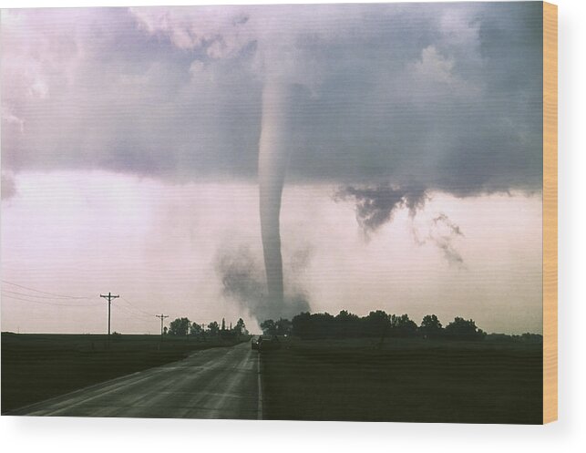 Tornado Wood Print featuring the photograph Manchester Tornado 4 of 6 by Jason Politte