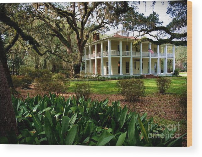 Mansion Wood Print featuring the photograph Mansion by Henry Kowalski