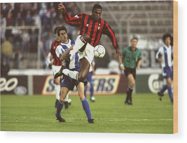 Marcel Desailly Wood Print featuring the photograph Marcel Desailly of AC Milan by Gary M. Prior