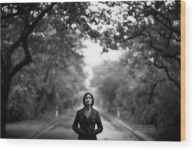 Road Wood Print featuring the photograph Maria by Rui Caria