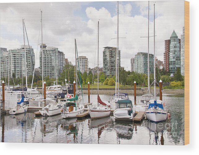 Photography Wood Print featuring the photograph Marina Vancouver by Ivy Ho
