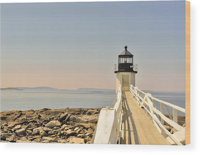 Marshall Point Lighthouse Wood Print featuring the photograph Marshall Point Lighthouse Maine by Marianne Campolongo