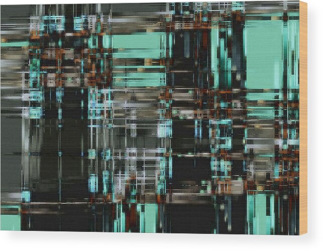 Digital Wood Print featuring the digital art Matrix 1 by David Hansen