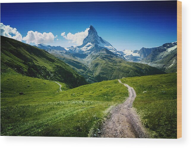 Landscape Wood Print featuring the photograph Matterhorn II by Juan Pablo De